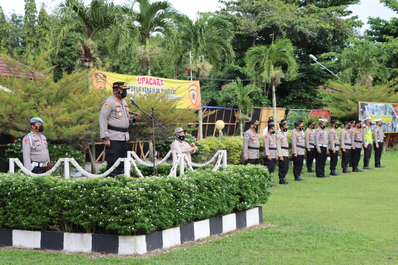 58 Personel Polres Tulang Bawang Naik Pangkat Periode 01 Januari 2022