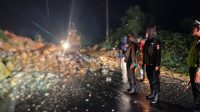 Longsor di KM 81 Jalan Sumbar Riau, Kapolres Kampar Koordinir Pengamankan Hingga Tuntas