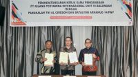 PT KPI Unit VI Balongan Teken MoU Bersama Arhanud 14/PWY dan Lanal Cirebon