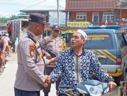 Kapolsek Tapung Hulu Berikan Himbauan Pemberlakuan Ops Zebra