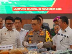 Dalam 1 Bulan Polda Lampung Gagalkan Penyelundupan 113 Kg Sabu