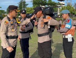 Pam TPS Pemilu,Kapolres Lampung Utara Cek Kesiapan Anggotanya