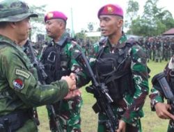 Brigjen TNI Lucky Avianto Lepas Yonif 7 Marinir dari Satgas Pamtas Mobile RI-PNG
