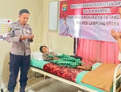 Polres Lampung Utara Gelar Khitan Gratis Peringati Hari Bhayangkara ke-78