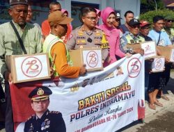 Peringati Hari Bhayangkara ke-78, Kapolres Indramayu Bagikan Ribuan Paket Sembako