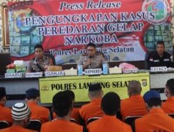 Penyelundupan Narkoba Berhasil Digagalkan Polres Lampung Selatan