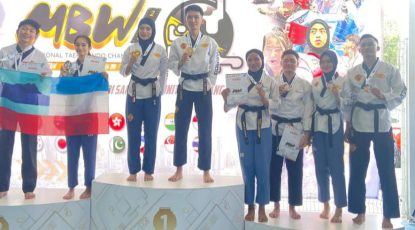 Bripda Salwa Personel Polres Lampung Utara Raih Dua Mendali di Ajang Taekwondo Internasional Championship