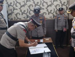 Posisi Empat Jabatan Penting Diserahterimakan oleh Kapolres Lamsel