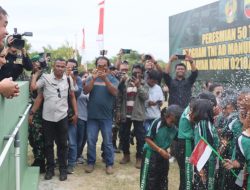 Resmikan 50 Sumber Air Bersih,Kasad Serahkan Perahu Ponton Pengangkut Sampah di Toba