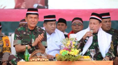 HUT TNI ke-79,Puluhan Ribu Warga Lampung Ikuti Lampung Bersholawat dan Doa Lintas Agama