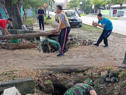 Satgas TMMD dan Warga Harjowinangun Kerjakan Pengecoran Jalan