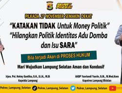 Kapolres Lamsel Imbau Warga Hindari Money Politik dan Politik Identitas di Pilkada