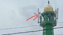 IndiHome Pasang BTS di Menara Masjid,Warga Rawa Laut Enggal Resah